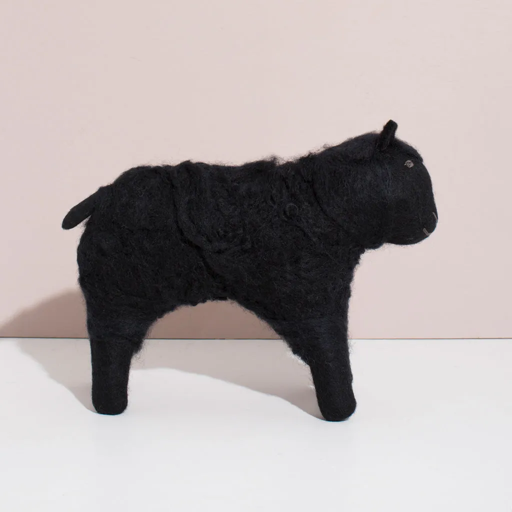 SALE - Hand Felted Black Sheep - Large