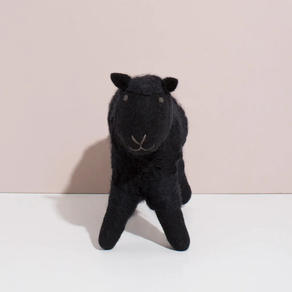 SALE - Hand Felted Black Sheep - Large