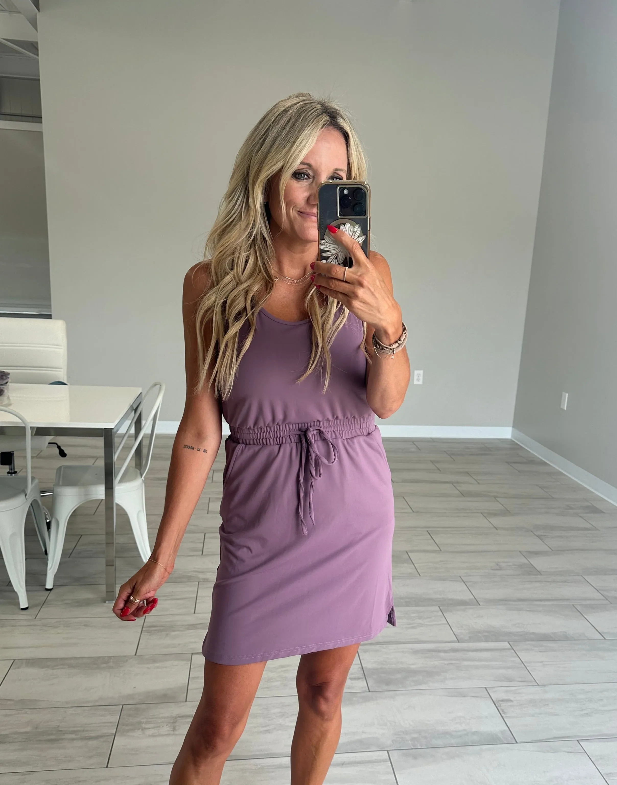 SALTY WAVE SOPHIA EVERYDAY TANK DRESS | MAUVE