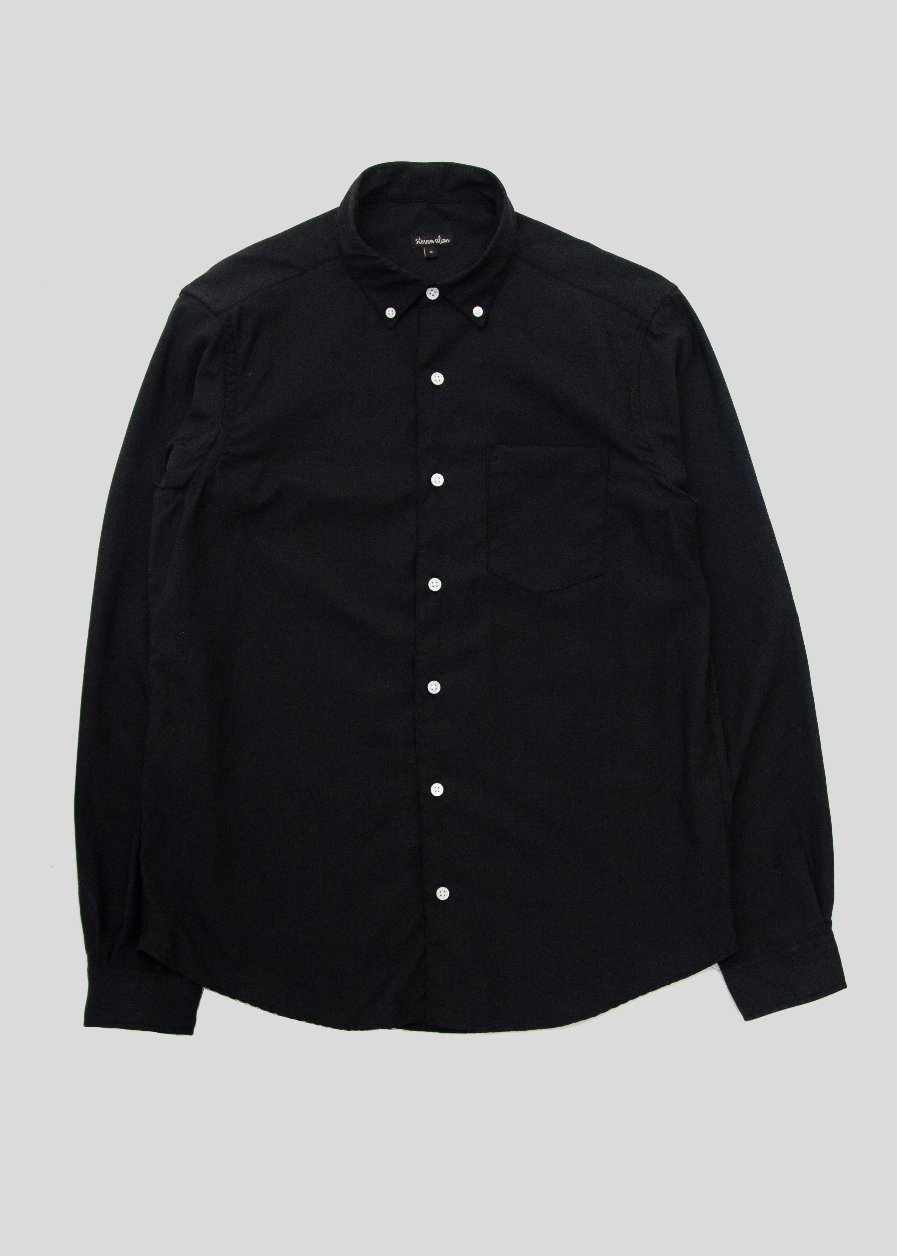 Single Needle Shirt, Black Nylon