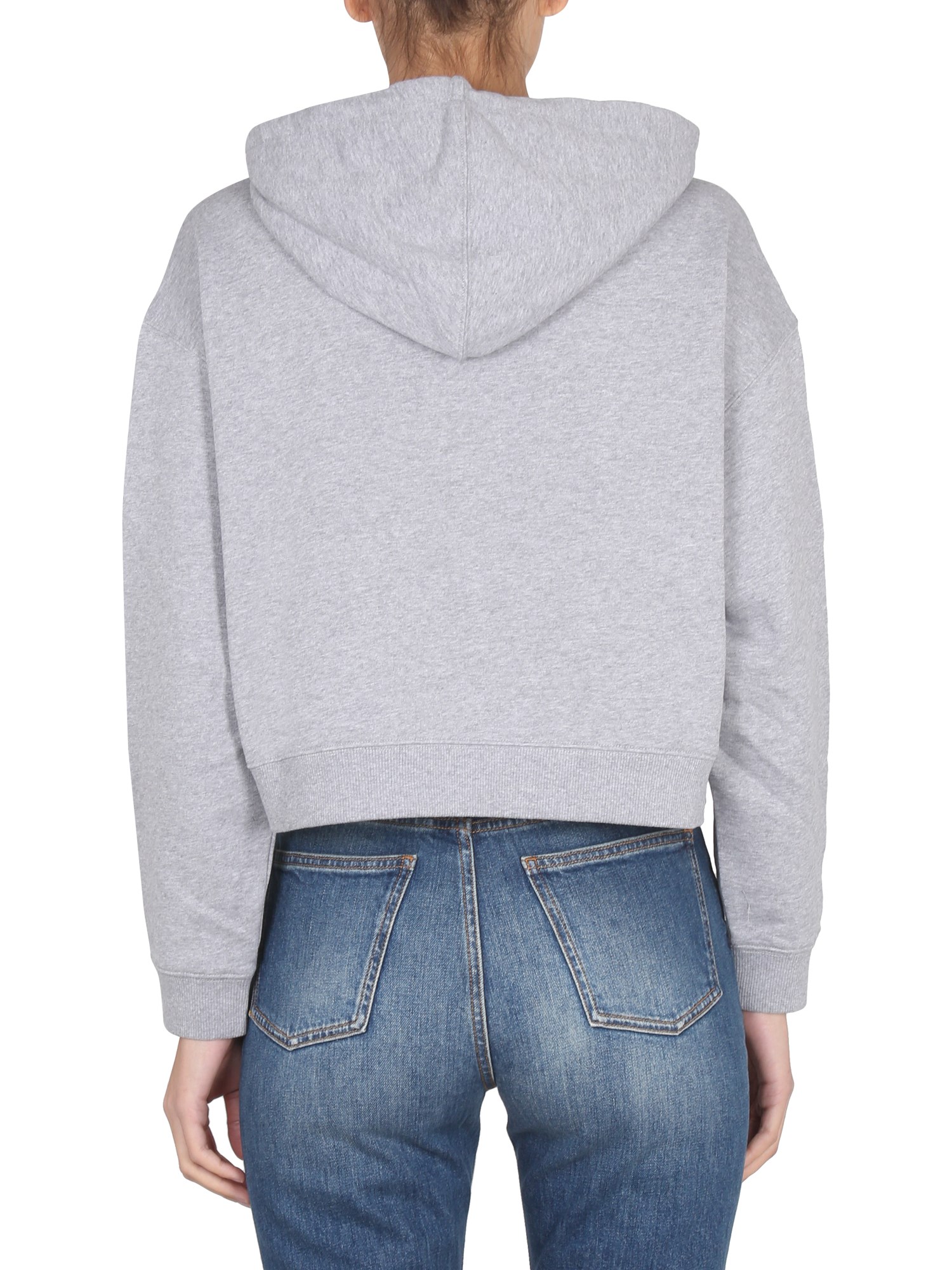 STELLA McCARTNEY    COTTON SWEATSHIRT WITH LOGO EMBROIDERY