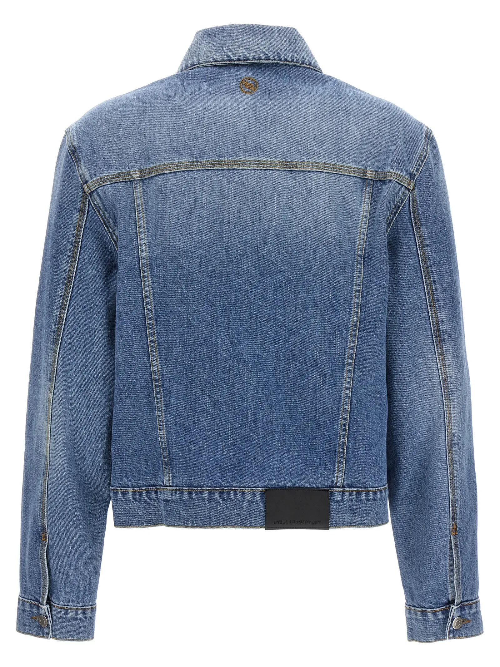 Stella McCartney  |Falabella Chain Light Wash Denim Jacket