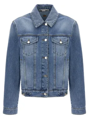 Stella McCartney  |Falabella Chain Light Wash Denim Jacket