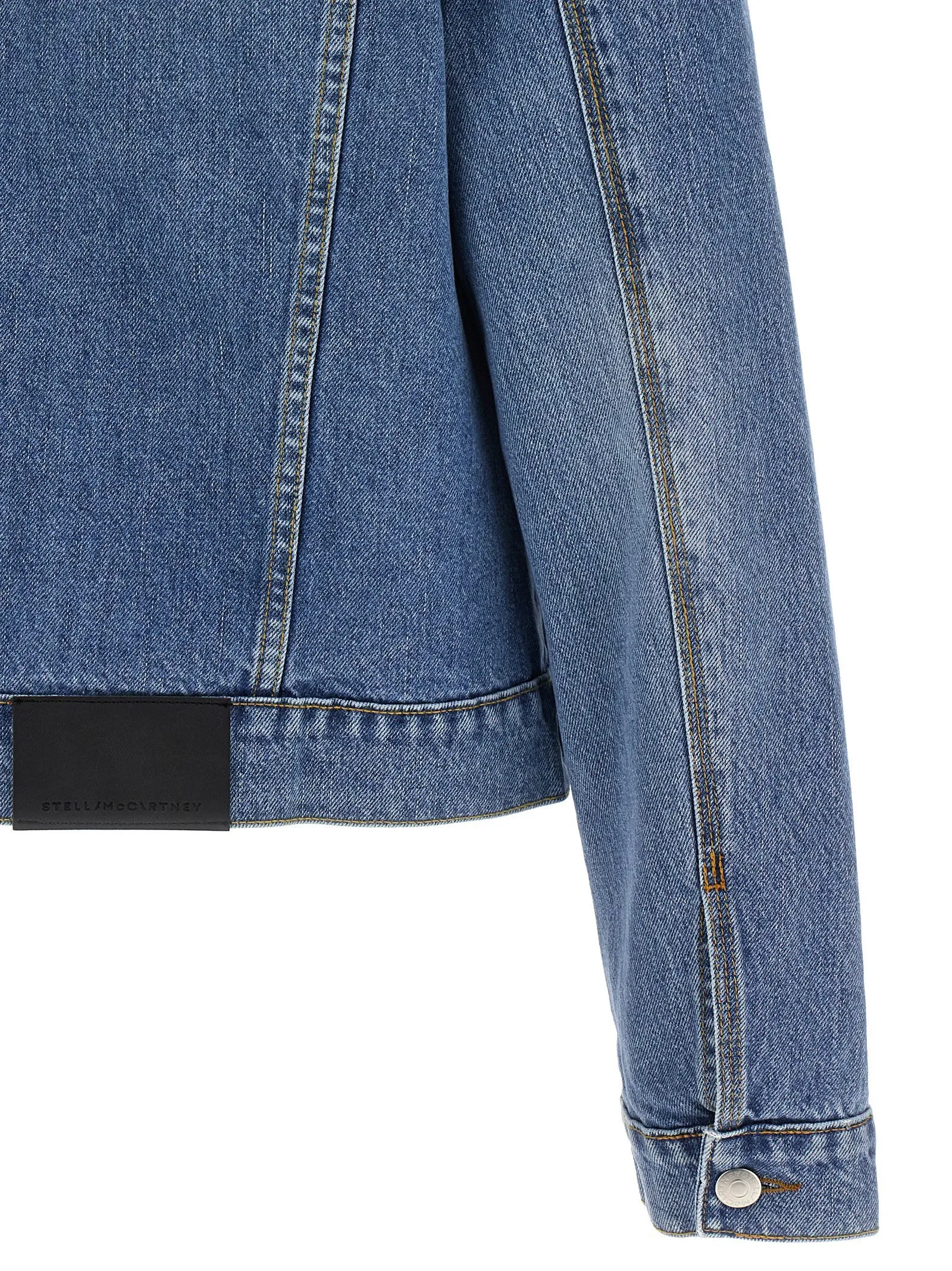 Stella McCartney  |Falabella Chain Light Wash Denim Jacket