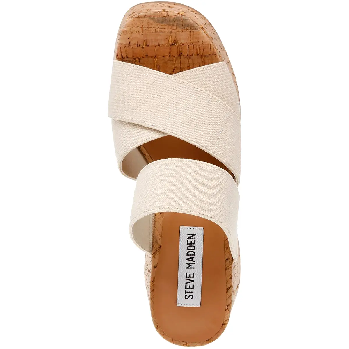 Steve Madden Womens Deo Cork Slip On Platform Sandals