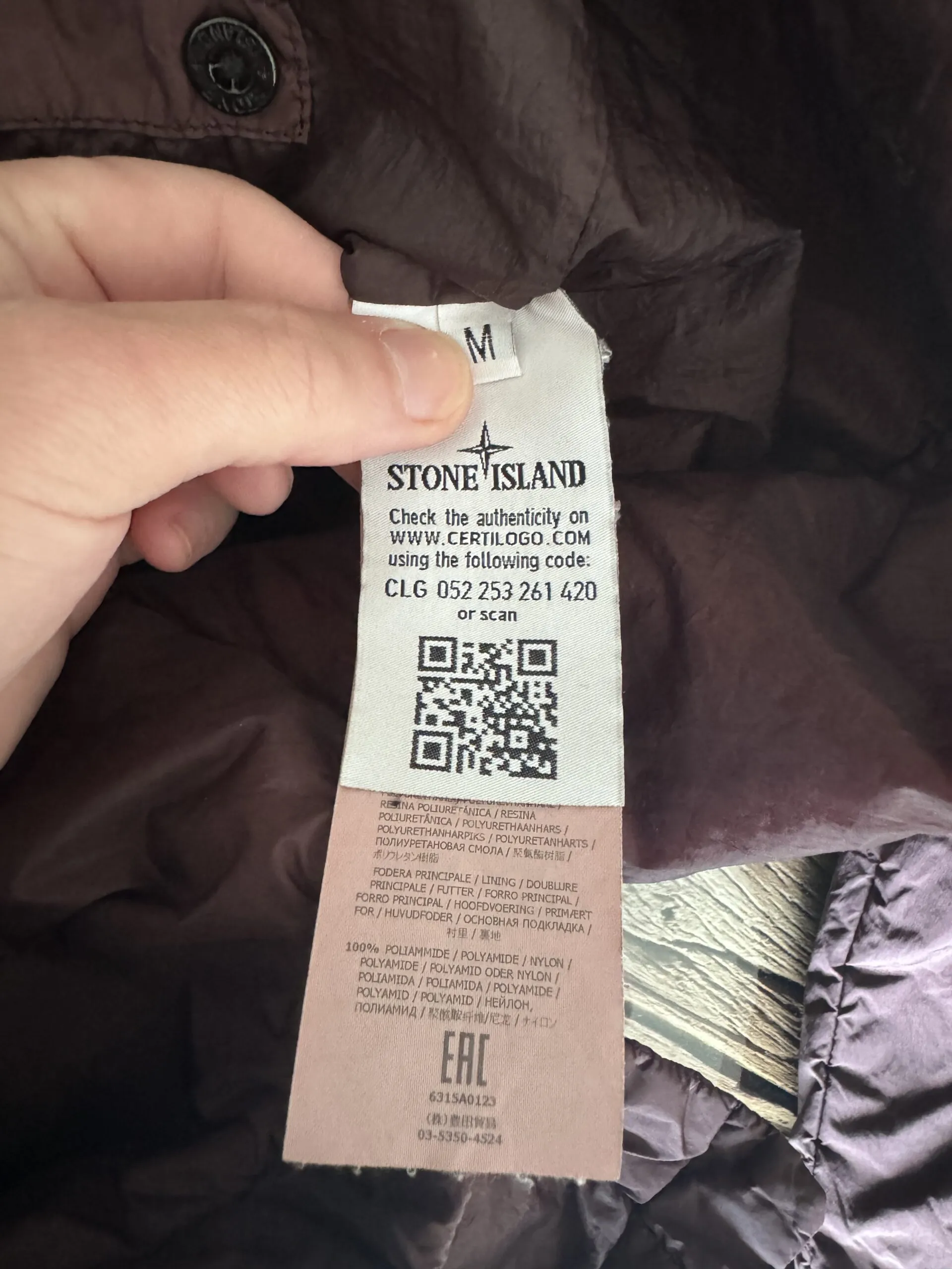 STONE ISLAND GARMENT DYED CRINKLE REPS JACKET