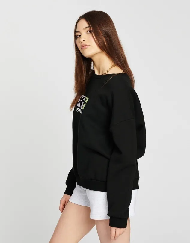 STUSSY  |Cotton Logo Skater Style Hoodies & Sweatshirts