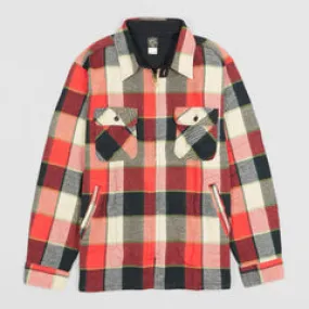 Sugar Cane Full-Zip Plaid Overshirt Jacket