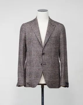 Tagliatore Wool & Alpaca Glencheck Jacket / Blue & Brown