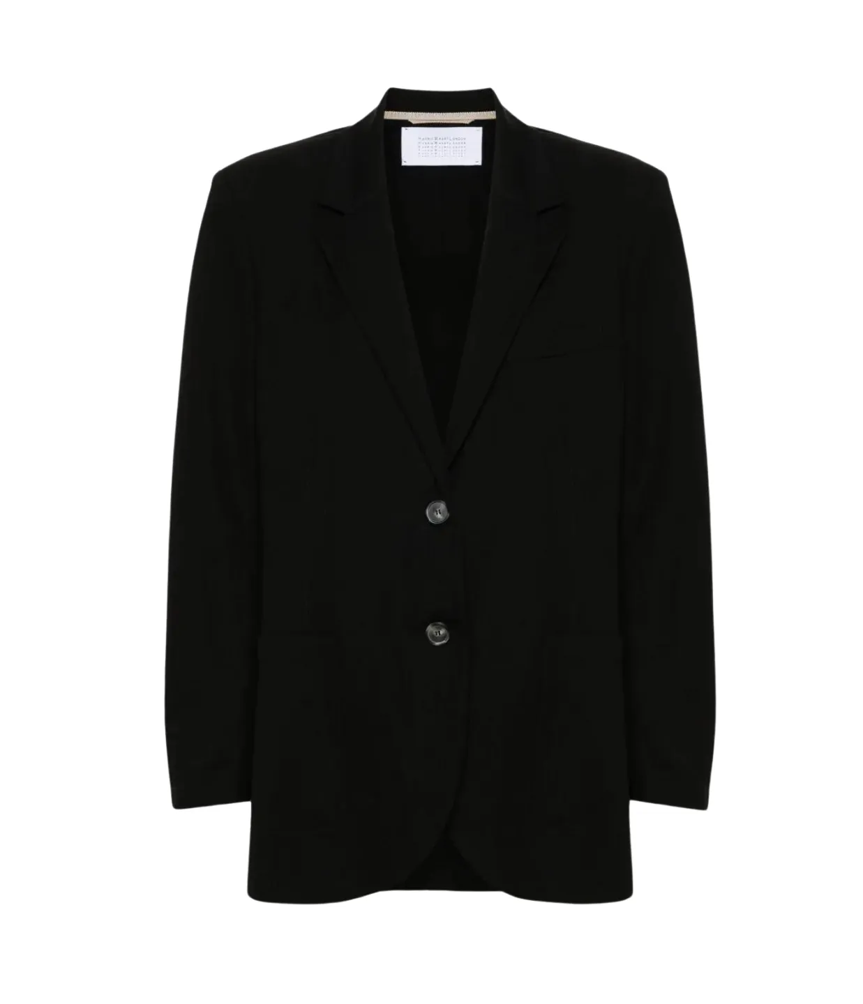 Tailored Techno Viscose Blazer in Black