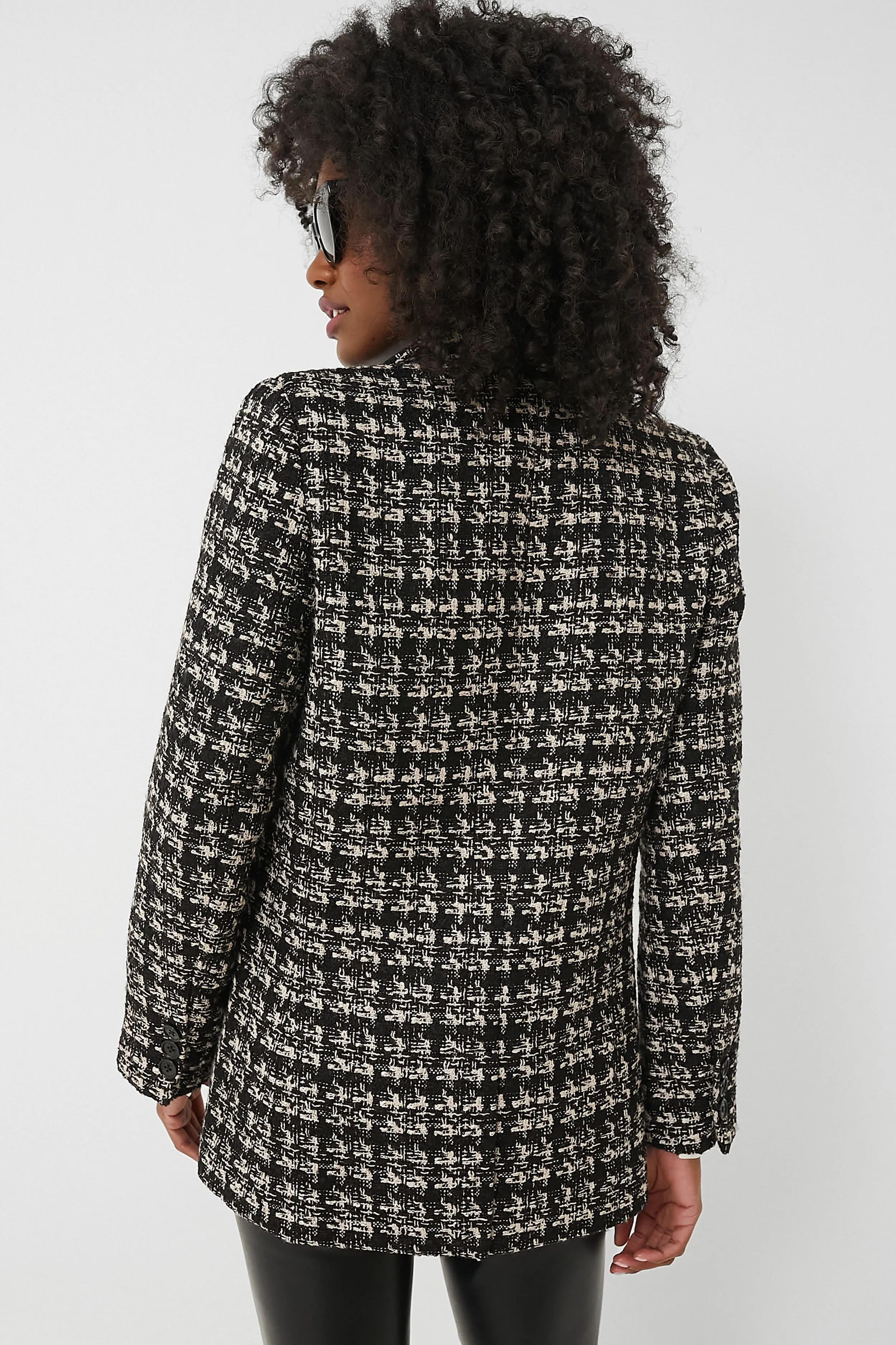 Tan and Black Tweed Madeleine Blazer