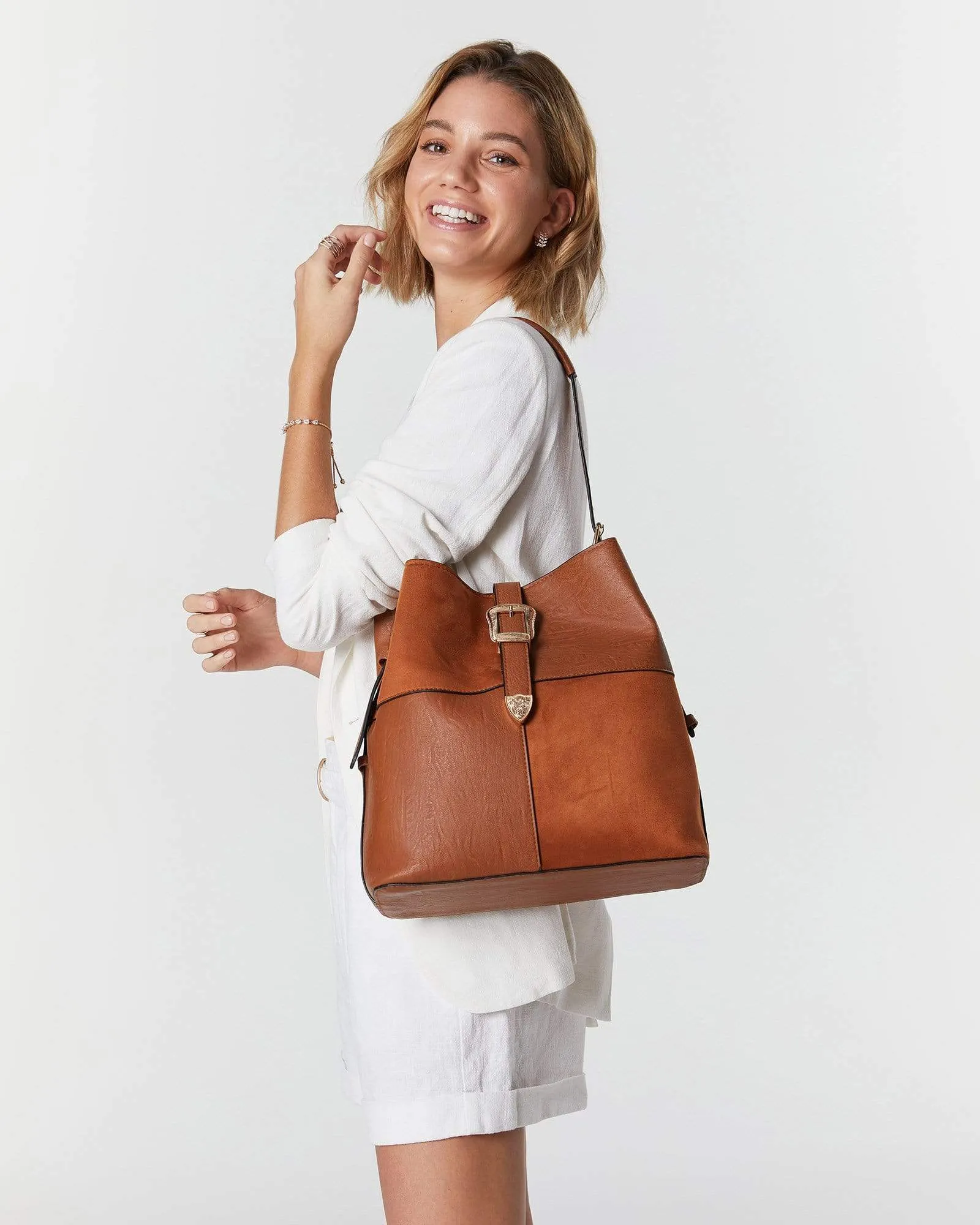 Tan Willow Western Tote Bag