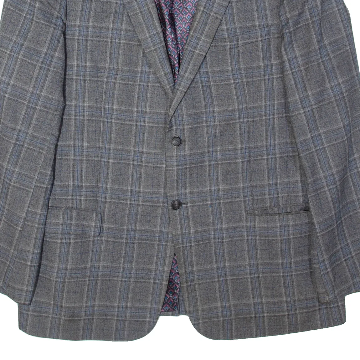 TED BAKER Mens Blazer Jacket Grey Plaid 2XL