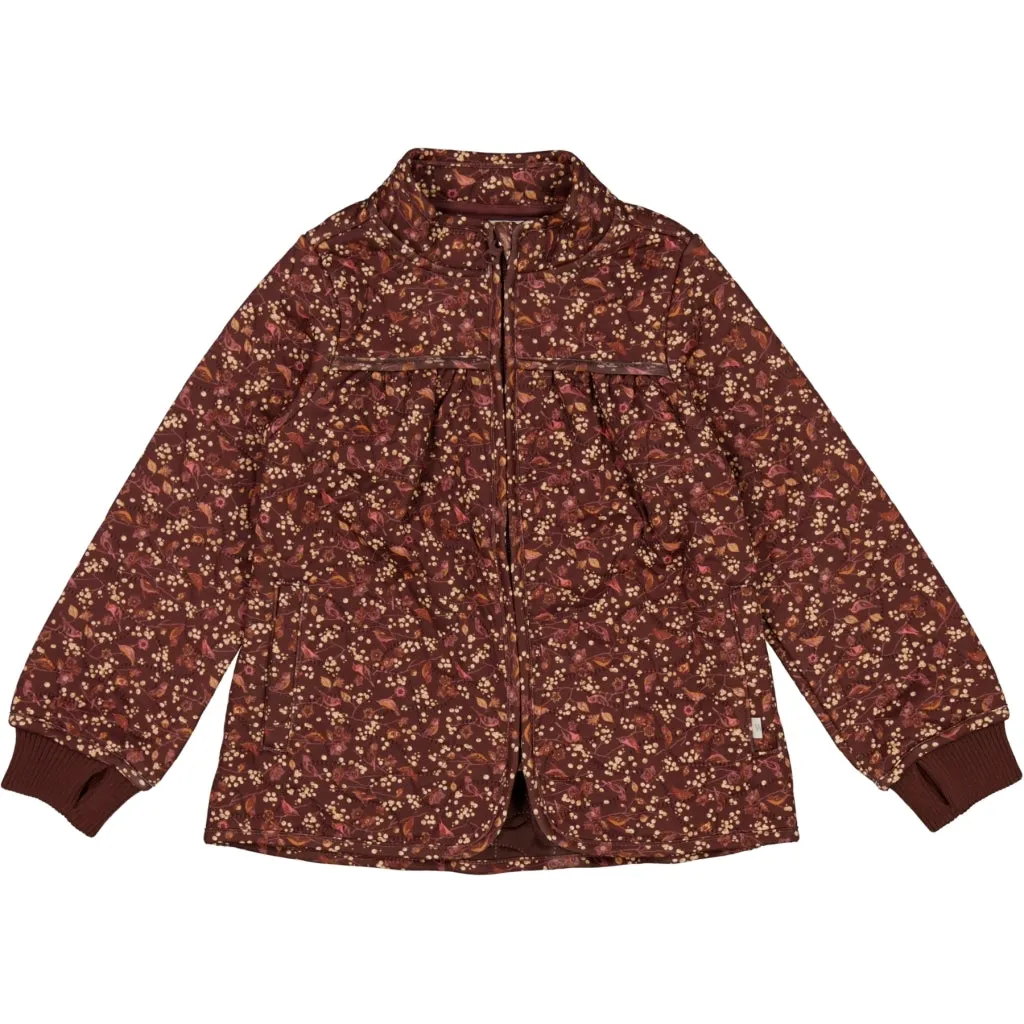 Thermo Jacket Thilde - maroon birds