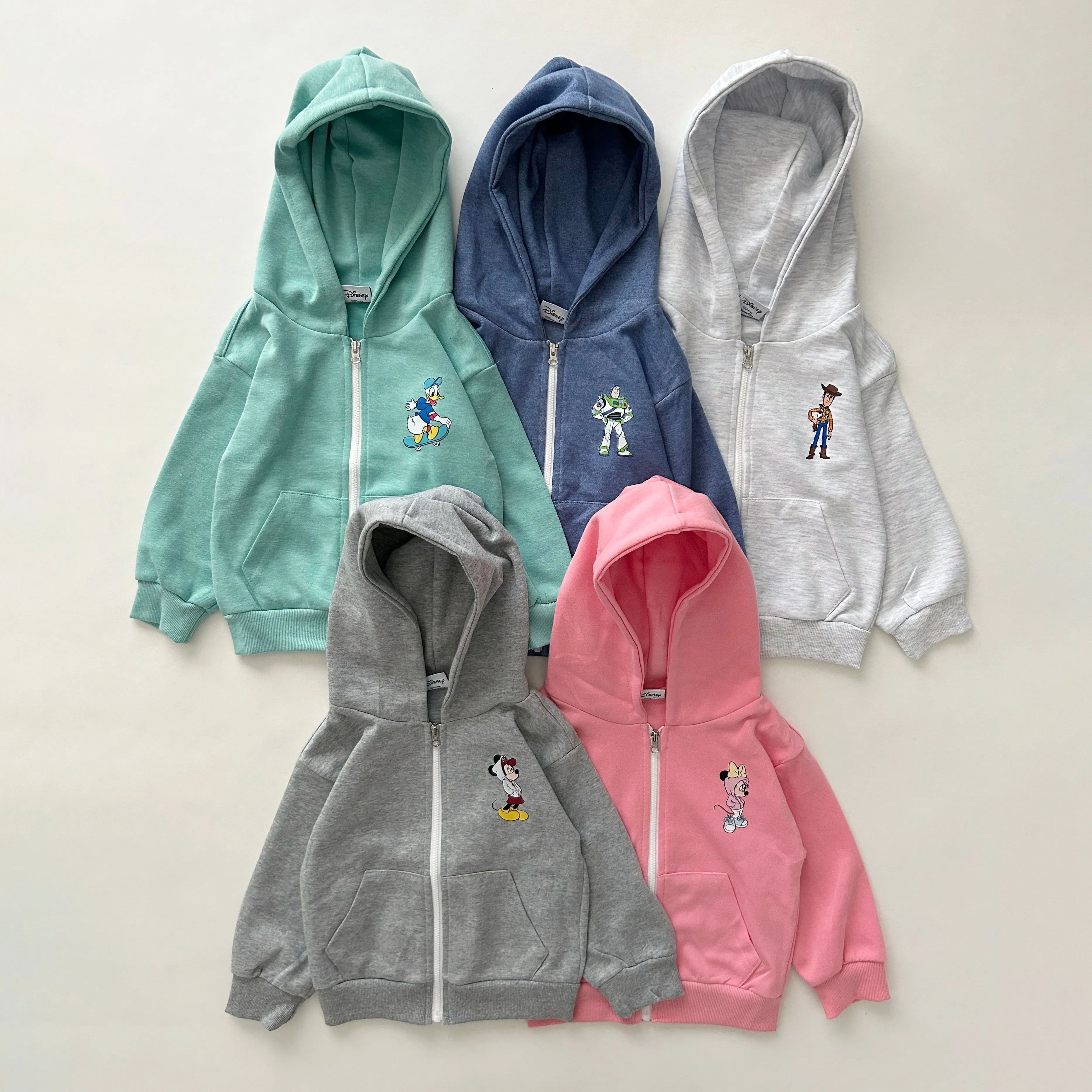 Toddler Disney Friends Long Sleeve Zip-Up Hoodie (2-7y) - 5 Colors