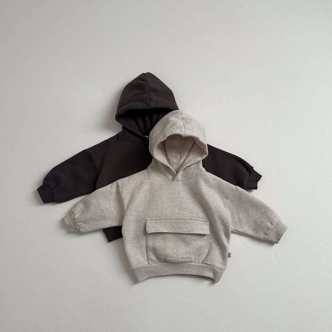 Toddler W24 Brushed Fabric Kangaroo Pocket Hoodie (10m-4y) - 2 Colors