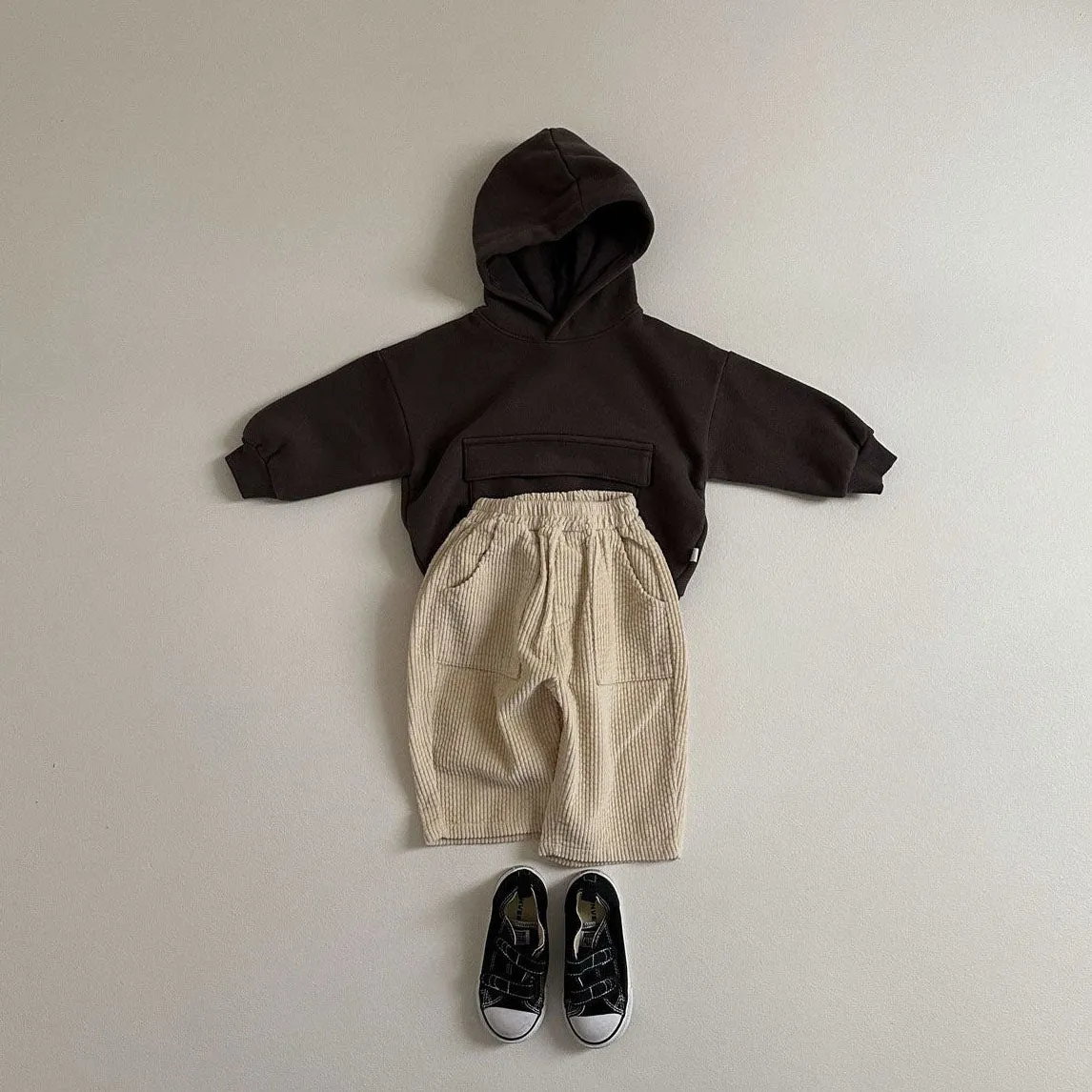 Toddler W24 Brushed Fabric Kangaroo Pocket Hoodie (10m-4y) - 2 Colors