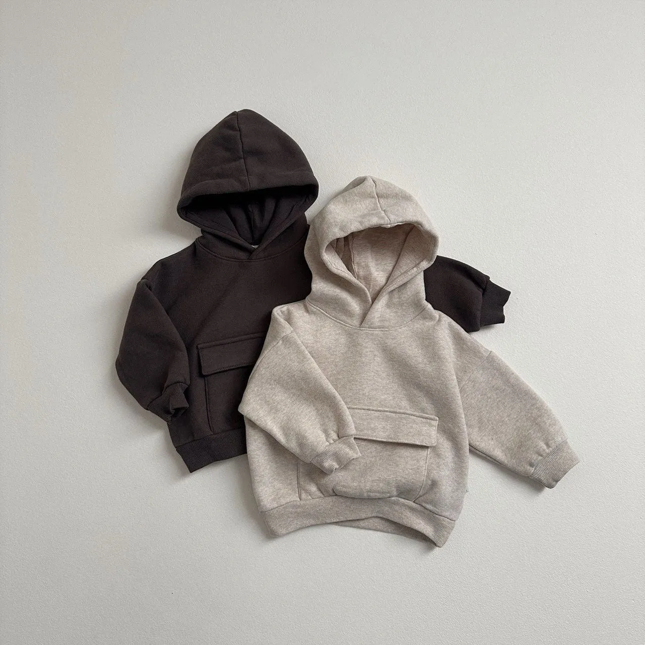 Toddler W24 Brushed Fabric Kangaroo Pocket Hoodie (10m-4y) - 2 Colors