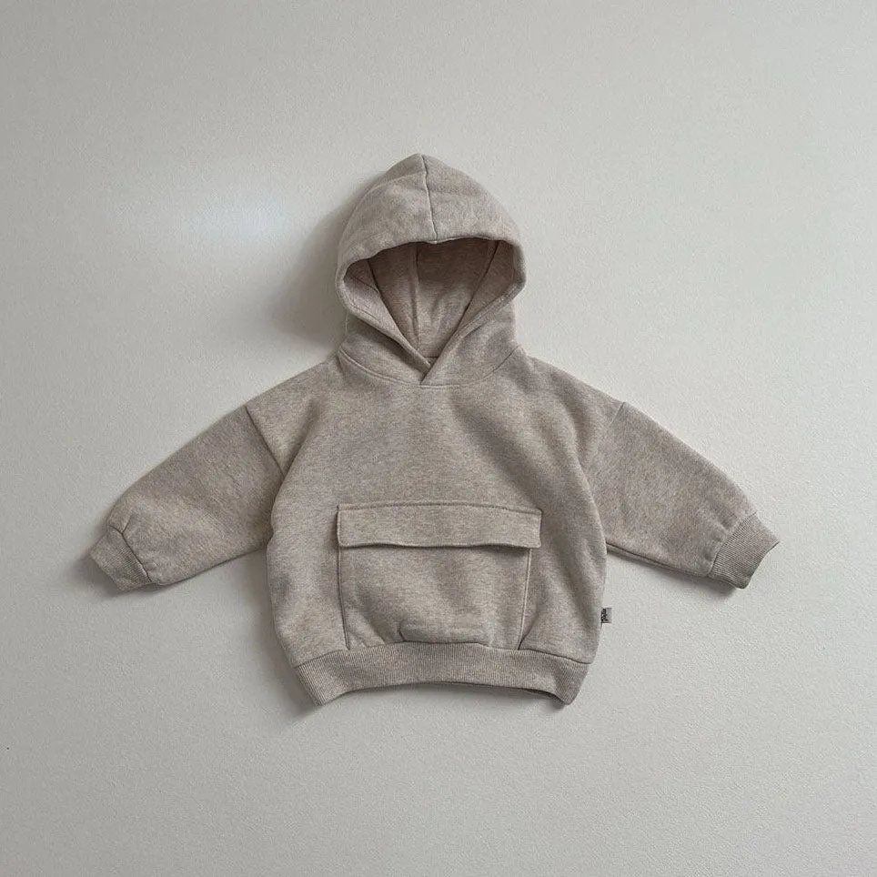 Toddler W24 Brushed Fabric Kangaroo Pocket Hoodie (10m-4y) - 2 Colors