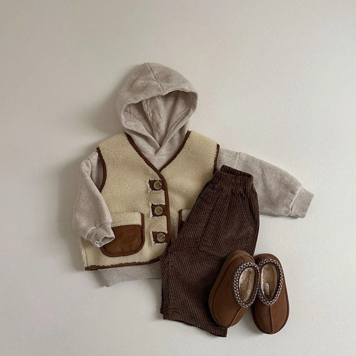 Toddler W24 Brushed Fabric Kangaroo Pocket Hoodie (10m-4y) - 2 Colors