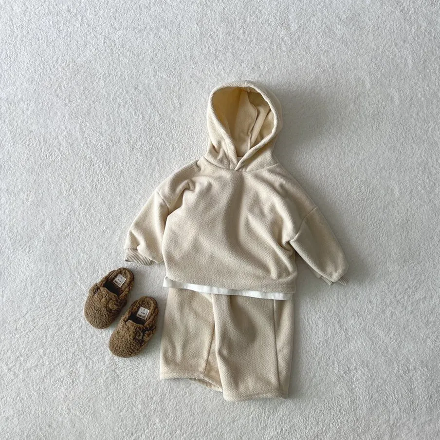 Toddler W24 Brushed Warm Textured Hoodie (1-6y) - 2 Colors