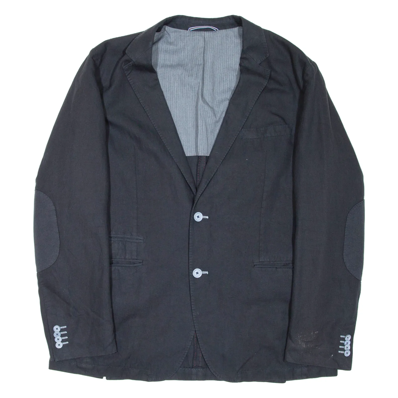 TOMMY HILFIGER Mens Blazer Coat Black Linen L