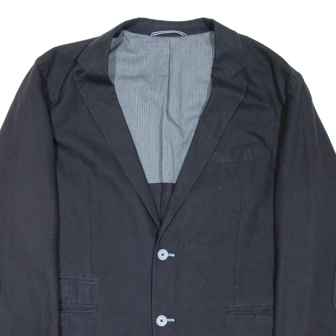 TOMMY HILFIGER Mens Blazer Coat Black Linen L