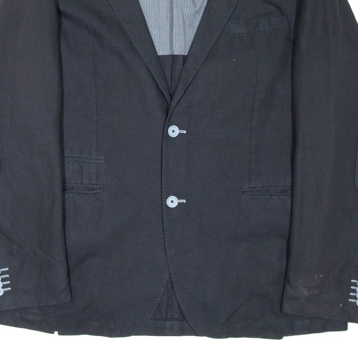 TOMMY HILFIGER Mens Blazer Coat Black Linen L