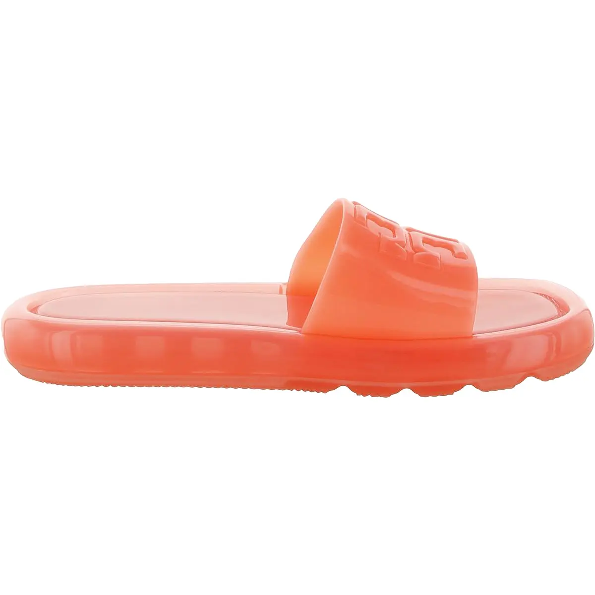 Tory Burch Womens Bubble Jelly Logo Slide Jelly Sandals