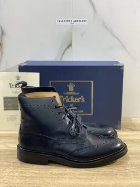 Tricker’s Stow Country boot fondo cuoio pelle nero luxury boot 7