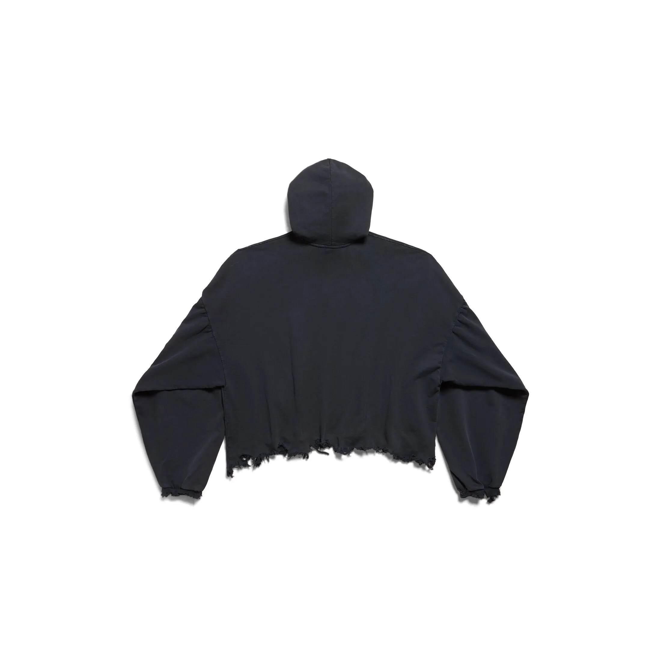 UNITY SPORTS ICON CROPPED HOODIE OVERSIZED IN BLACK/WHITE