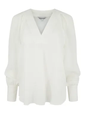 Veronica Beard Osler Top in Off-White