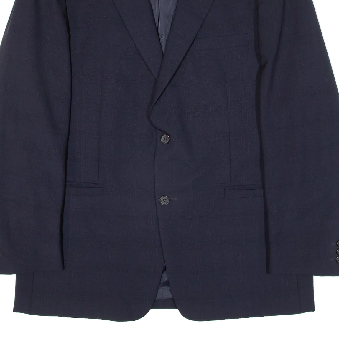 VERSACE Mens Blazer Jacket Blue Knit Wool Check XL