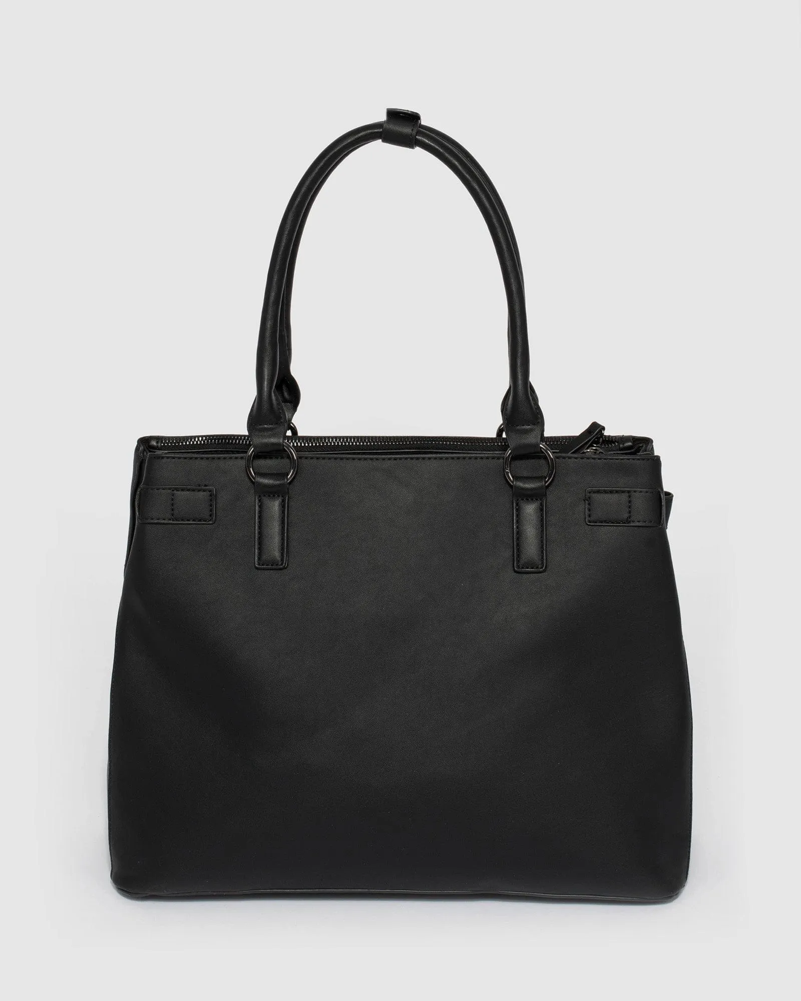 Violet Large Black Tote Bag