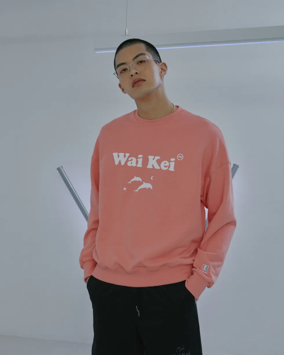 Wai Kei  |Unisex Street Style U-Neck Long Sleeves Plain Cotton Medium