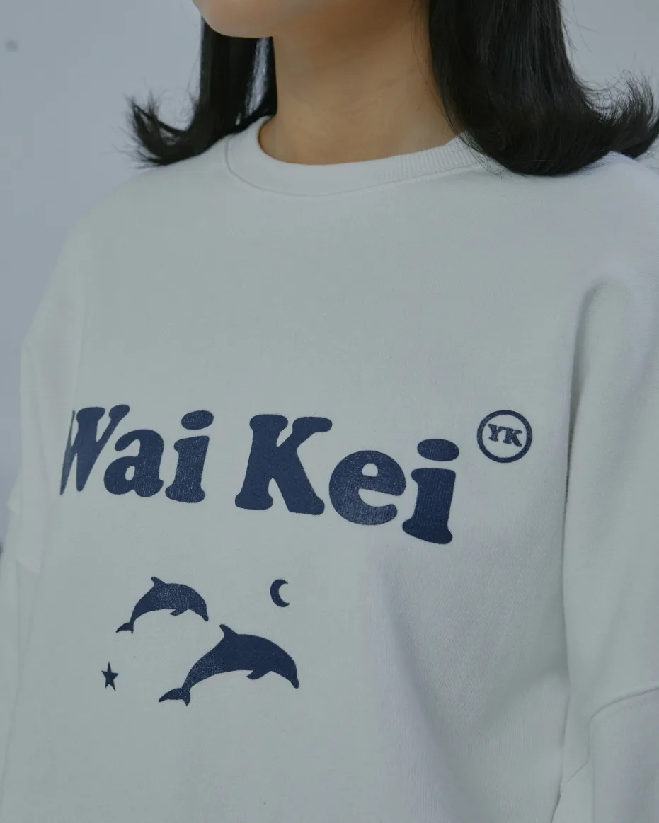 Wai Kei  |Unisex Street Style U-Neck Long Sleeves Plain Cotton Medium