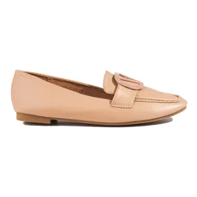 Women's beige Shelovet slip-on loafers