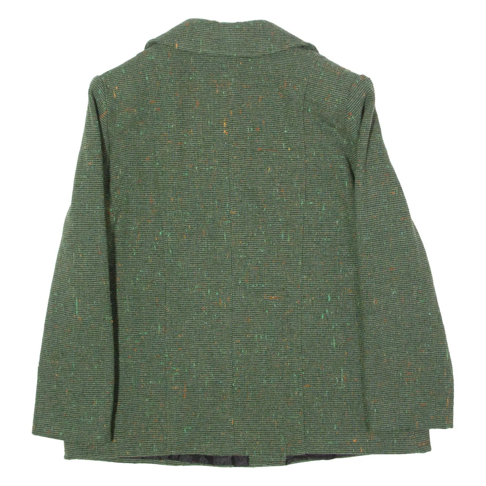 Womens Blazer Jacket Green Tweed 90s M