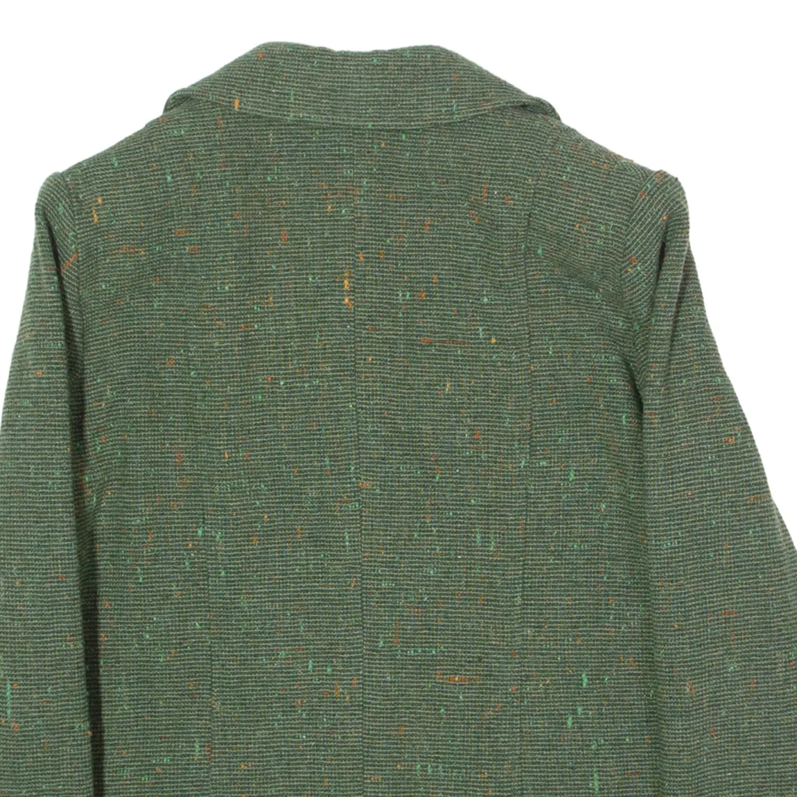 Womens Blazer Jacket Green Tweed 90s M