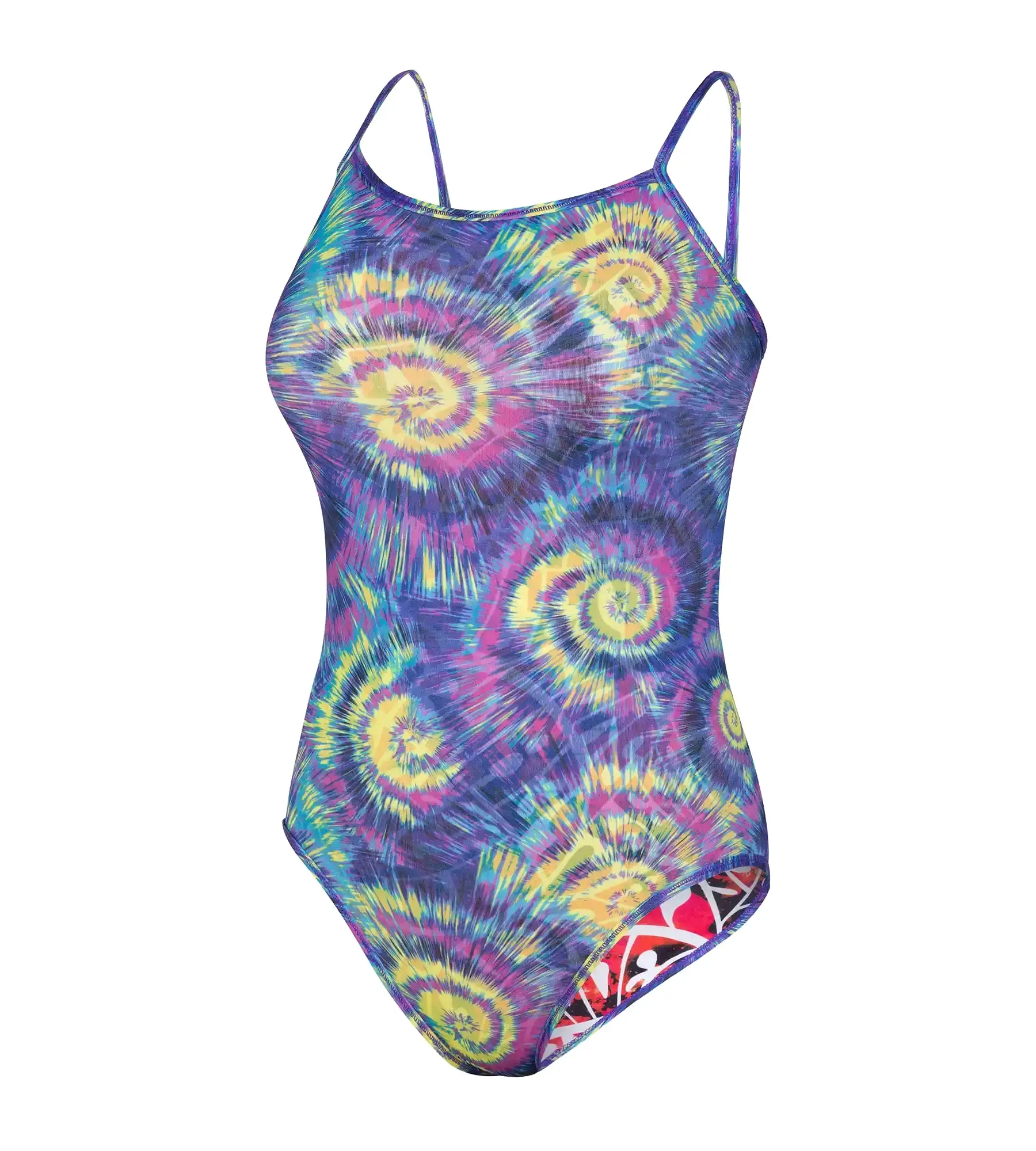 Women's Hippy Explosion Flip Reverse One Piece Swimwear - Navy  &  Chroma Blue