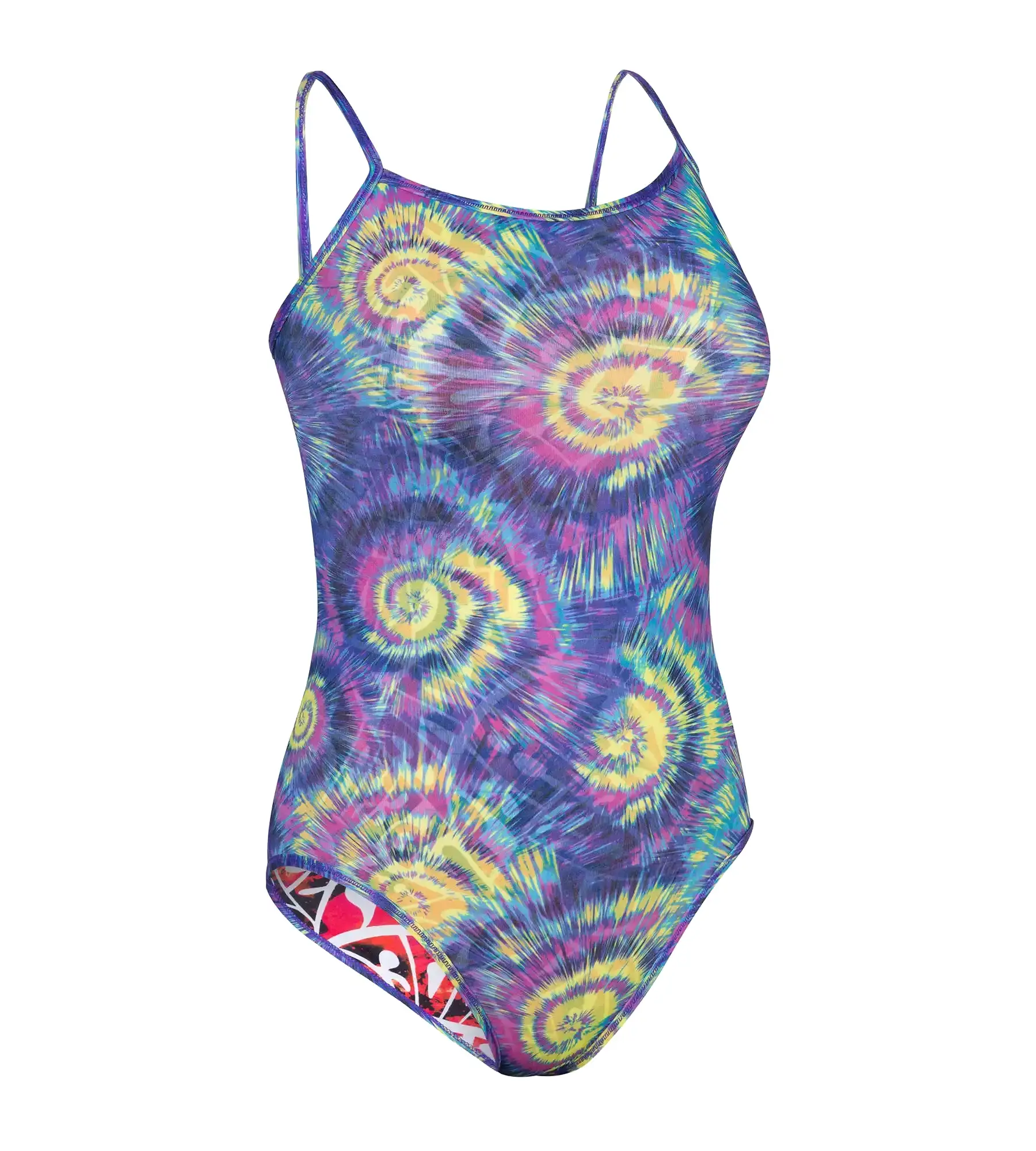 Women's Hippy Explosion Flip Reverse One Piece Swimwear - Navy  &  Chroma Blue