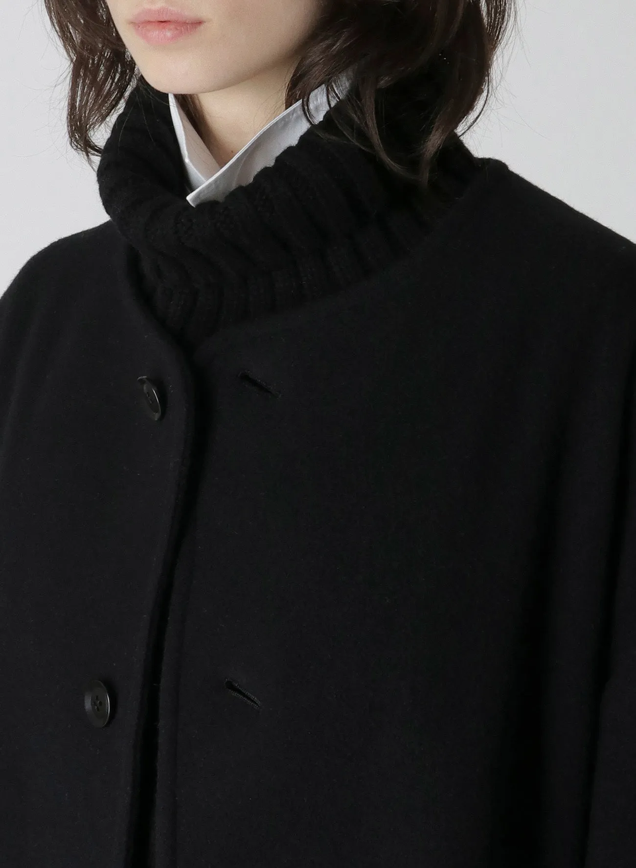 WOOL MOSSER NO COLLAR JACKET