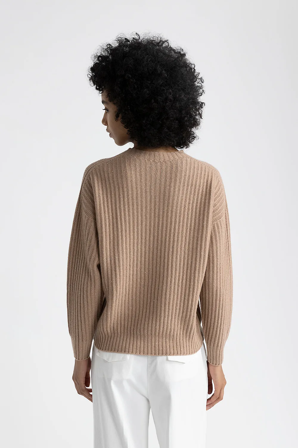 Wool, silk, cashmere and lurex sweater