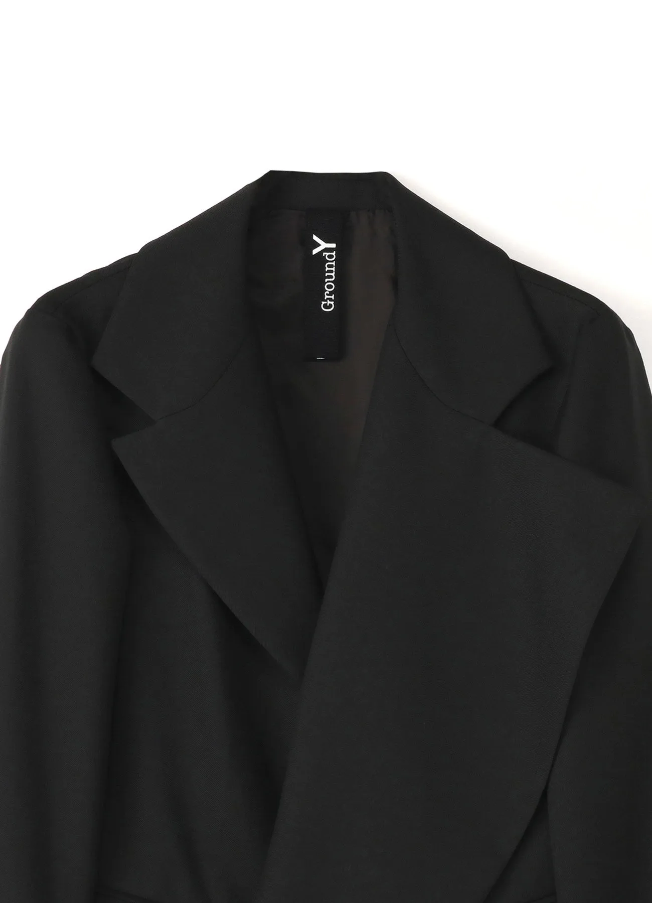 WOOL/POLYESTER GABARDINE ASYMMETRIC JACKET