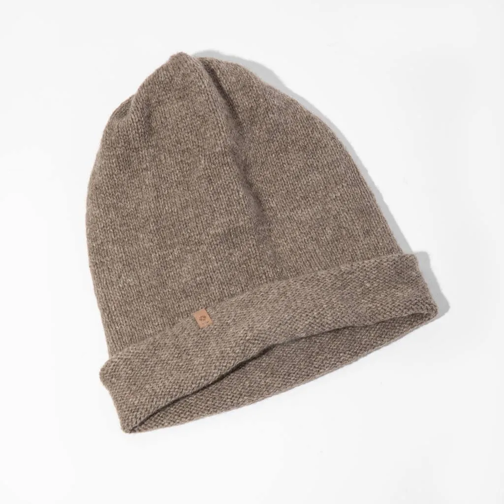 Yak Wool Beanie - Oat Brown