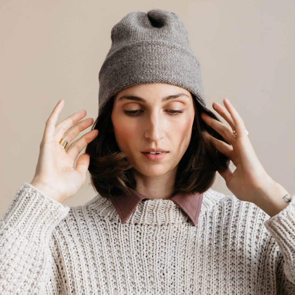 Yak Wool Beanie - Oat Brown