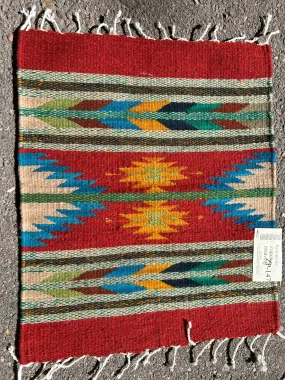 Zapotec Handwoven wool mats, approximately 15” x 20” ZP-147