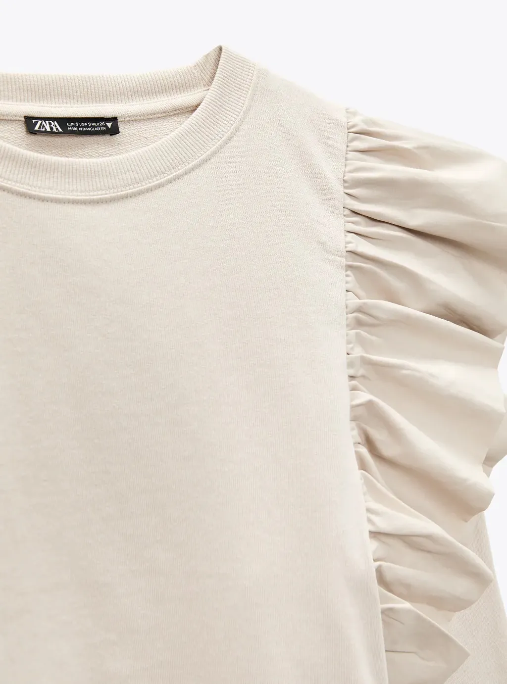 ZARA  |Long Sleeves Plain Hoodies & Sweatshirts